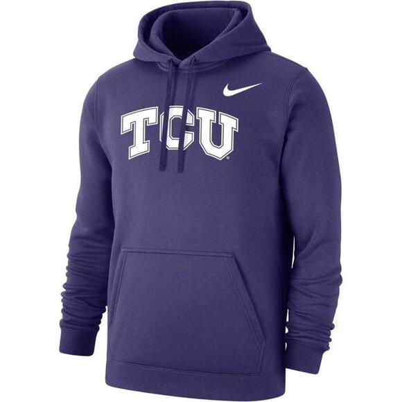 Nike Other - Nike Men's TCU Club Fleece Logo Hoodie Purple, Large - NCAA Men's